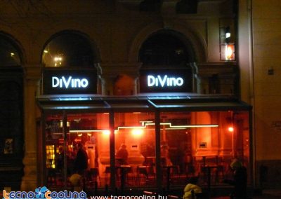 Kültéri infrafűtés, infrasugárzó - DiVino étterem